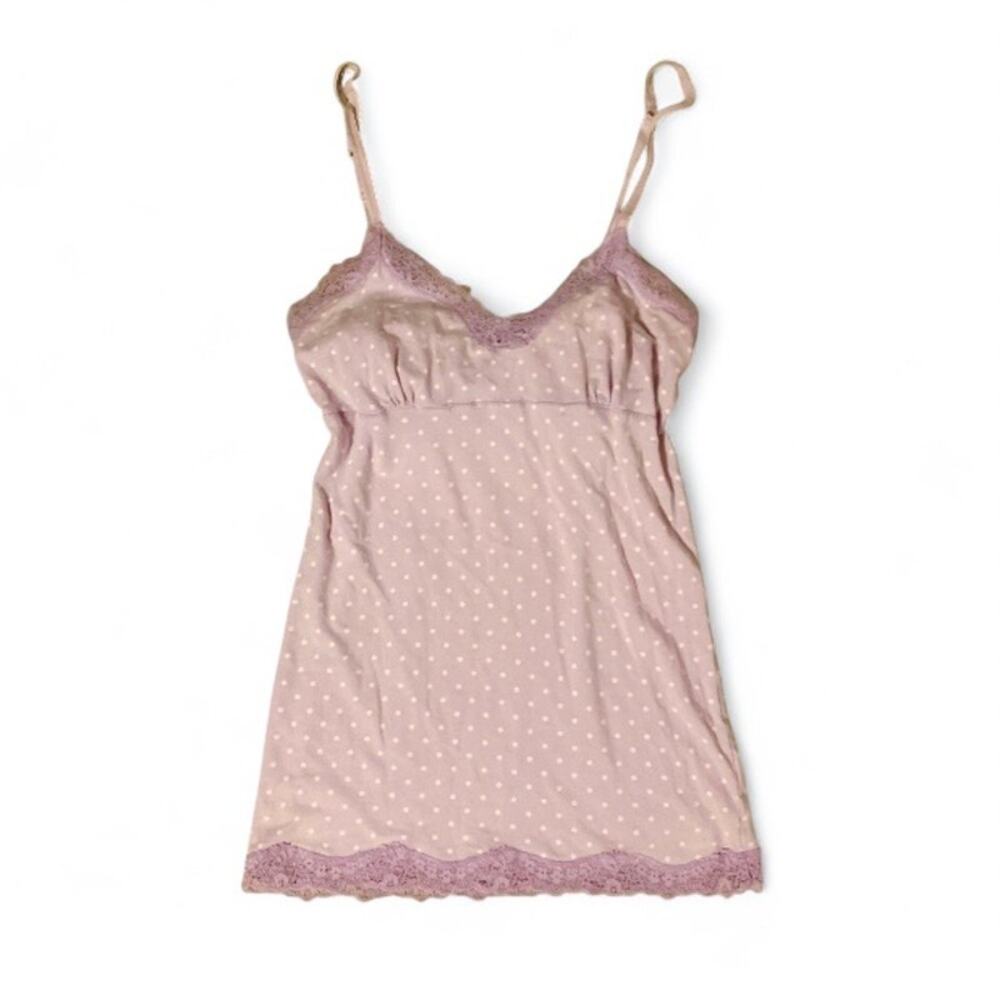 Rare Vintage Y2K American Eagle Purple Polka Dot Camo Tank Top